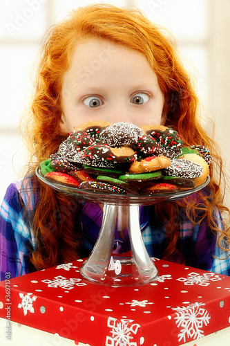 Photo: Adorable Girl Child Excited About Cookies Adorable Girl Child Excited About Cookies