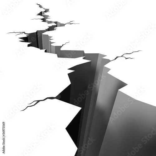 Illustration: Earthquake cracked ground floor Earthquake cracked ground floor