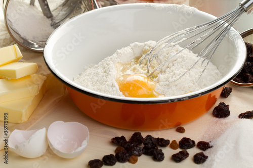 Photo: Ingredients for cupcake with raisins Ingredients for cupcake with raisins