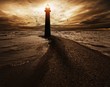 Stormy sky over  lighthouse
