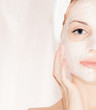Facial mask on beautiful face