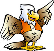 Hand-drawn Vector illustration of an Pointing Eagle Hand-drawn Vector illustration of an Pointing Eagle