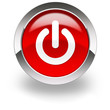 red power on button