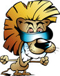 Hand-drawn Vector illustration of an Cool Lion King Hand-drawn Vector illustration of an Cool Lion King