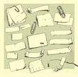 Paper pieces.
