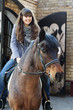 On horseback