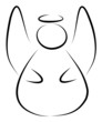 Vector: stilisierter engel stilisierter engel