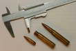 Vernier and bullets on white paper