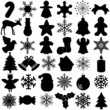 Vector Silhouette of Snowflake Christmas Festival symbol