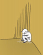 Illustration d'un enfant triste Illustration d'un enfant triste