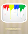 Paint drips postcard vector illustration Paint drips postcard vector illustration