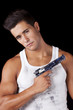 Man with a handgun