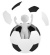 person on football