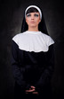 Portrait of young attractive nun