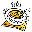 saucepan with soup