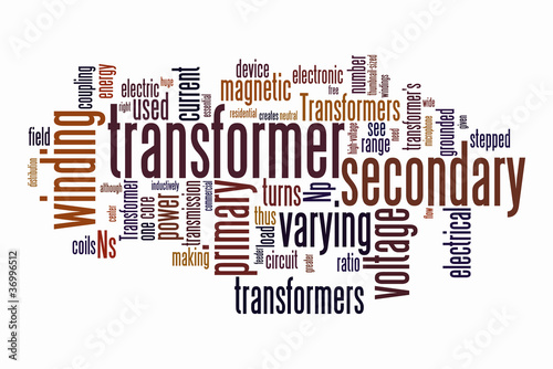Illustration: electrical transformer word clouds electrical transformer word clouds