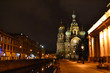 Orthodox Church "Spas na Krovi" at night, St.Petersburg
