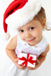 Girl in Santa hat