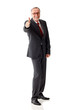 Standing mature business man with thumbs up
