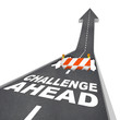 Challenge Ahead Hole in Road Construction Danger Warning