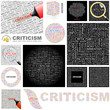 CRITICISM. Concept illustration. GREAT COLLECTION.