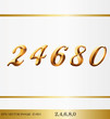 eps Vector image: even　2,4,6,8,0