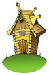 Wooden house or cottage in cartoon style, vector Wooden house or cottage in cartoon style, vector