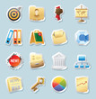 Sticker icons for business and finance