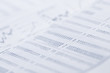 Business graph in newspaper