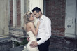 Portrait of sexy couple touching each other