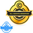 COPYRIGHT. Vector illustration.