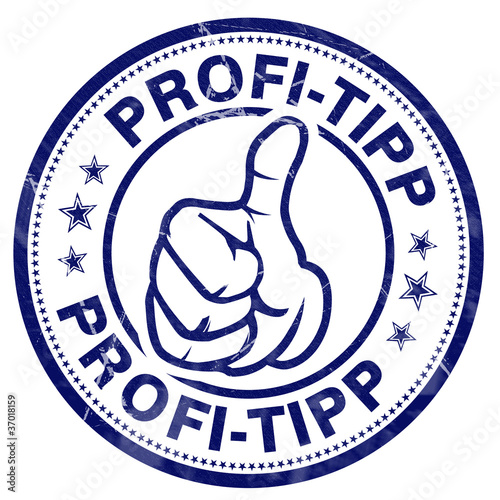 Illustration: profi-tipp stempel button profi-tipp stempel button
