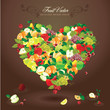 Delicious heart-shaped fruits Delicious heart-shaped fruits