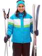 kids carrying skis