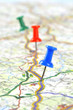 pushpin on map