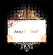 Vintage frame on black background