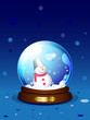 Vector snowglobe with snowman Vector snowglobe with snowman