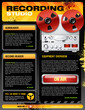 Sound recording studio brochure flyer vector