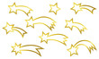 Vector: golden shooting stars golden shooting stars