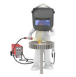 3D little human character The Welder. People series.