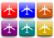 Vektor: Airplain "6 buttons of different colors" Airplain "6 buttons of different colors"