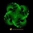 Abstract background with green boxes Abstract background with green boxes