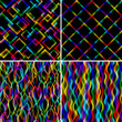 set of abstract neon seamless backgrounds