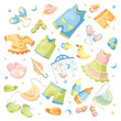 set of baby clothing