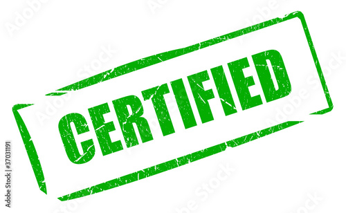 Illustration: Certified green stamp Certified green stamp