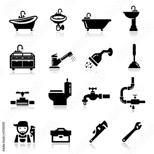 Vector: Icons set Plumbing Icons set Plumbing