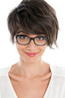 Photo: Happy young woman with glasses Happy young woman with glasses