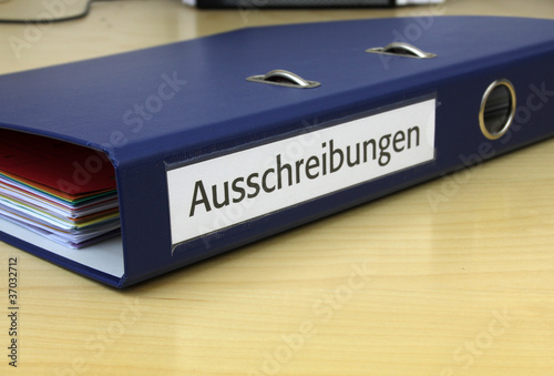 Foto: Ausschreibungsordner Ausschreibungsordner