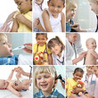 Various childrens healthcare related images in a collage Various childrens healthcare related images in a collage