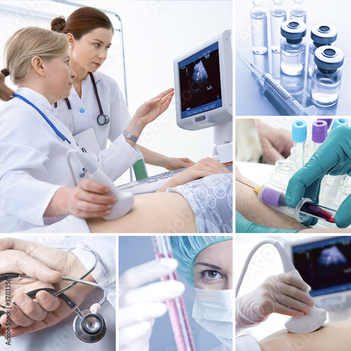 Photo: Various medical related images in a collage Various medical related images in a collage